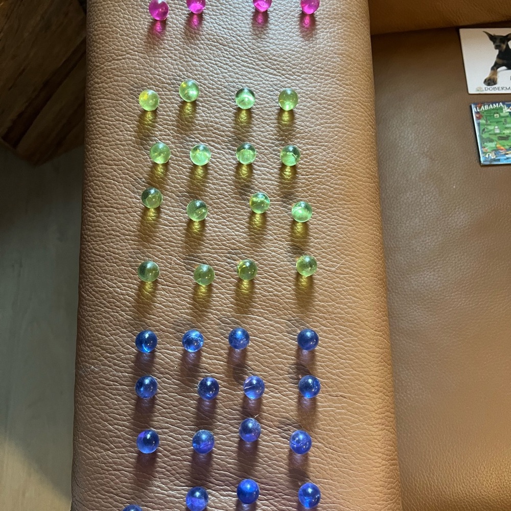 PINK BLUE & GREEN GLASS MAGNETS GET CREATIVE